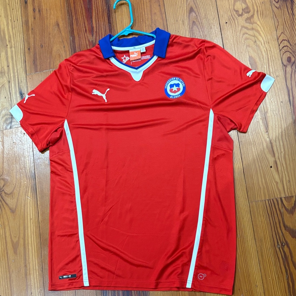 Puma Red Jersey with Blue and White Accents